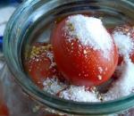 گوجه فرنگی ترشی شده با اسید سیتریک برای زمستان