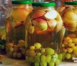 Kompot iz jabolk in grozdja za zimo Recept za kompot iz grozdja in jabolk